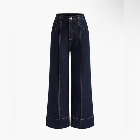 Commense Dark Blue Flare Jeans - Picture 3 of 3